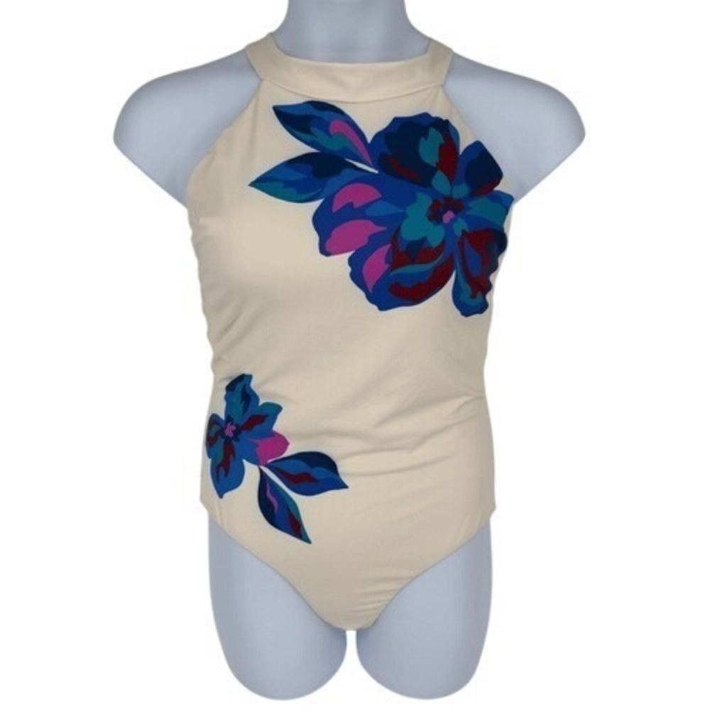 Sanctuary‎ Floral High Neck One-Piece Swimsuit XL - Picture 3 of 10